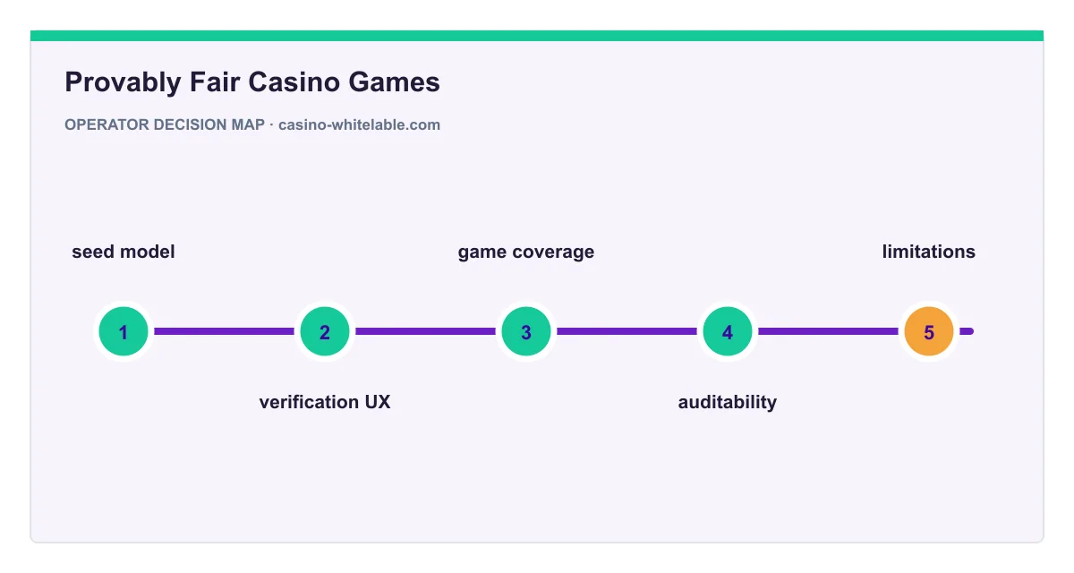 Decision map for Provably Fair Casino Games
